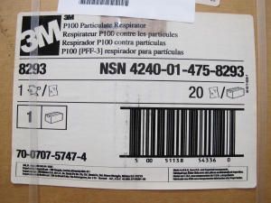 (260) 3M RESPIRATORS, DISPOSABLE TYPE, DUST FUMES AND MISTS KIND. LOADING & HANDLING FEE $15-4219